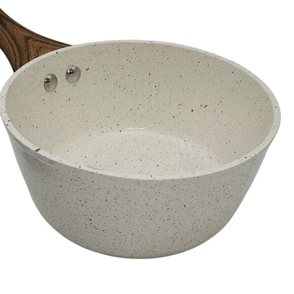 Masterclass Cookware Healthier Ceramic Coating Saucepan With Lid 1.2QT 6.5"Creme - Picture 8 of 11